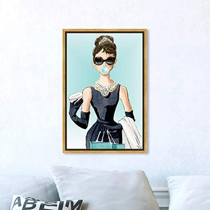 The Oliver Gal Artist Co. Abstract Wall Art Canvas - size: 24"L x 16"W, style: Gold Frame