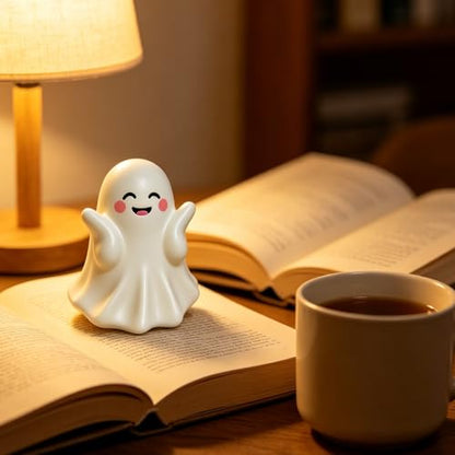 Halloween Ghost Figurine Cute Ghost Resin Statues 1Pcs - color: Styl 18