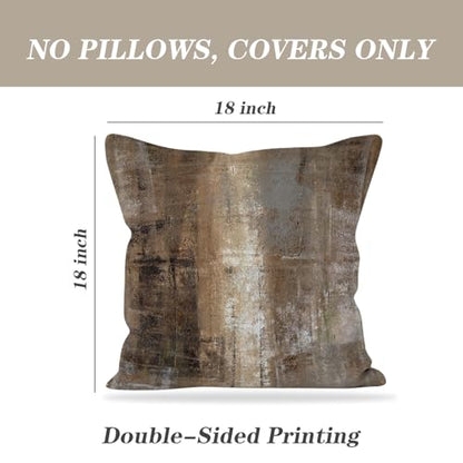 Throw Pillow Covers for Couch, 18x18 Inch, Set of 2, Taupe - color: Taupe, size: 18" x 18" (Pack of 2)