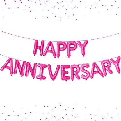 KatchOn Hot Pink Anniversary Balloons 16 Inch - style: Hot Pink