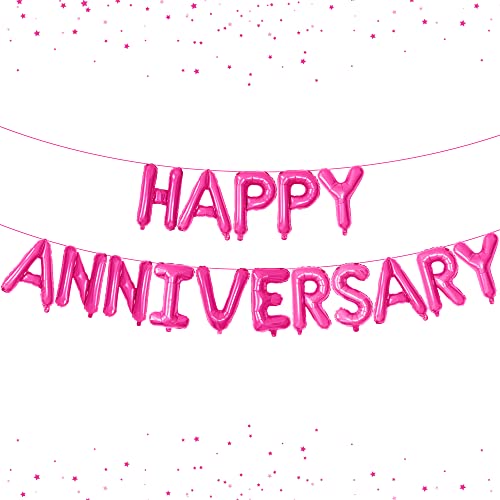 KatchOn Hot Pink Anniversary Balloons 16 Inch - style: Hot Pink