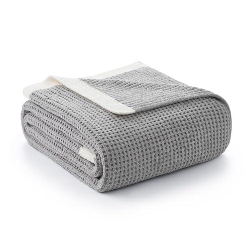 Amélie Home Chenille Throw Blanket, Soft Cozy Waffle Throw for Couch & Sofa, Warm Yet Lightweight, Breathable All-Season Throws for Women Men, Housewarming, Birthdays, 50"x60", Grey - color: Grey, size: Chenille Waffle Knit(50" x 60")