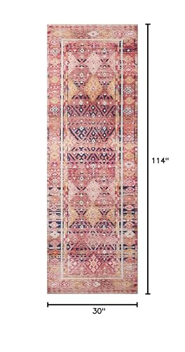 Loloi Layla Magenta/Multi 2'-6" x 9'-6" Runner Rug - color: Magenta / Multi, size: 2'6" x 9'6" (Rectangular)