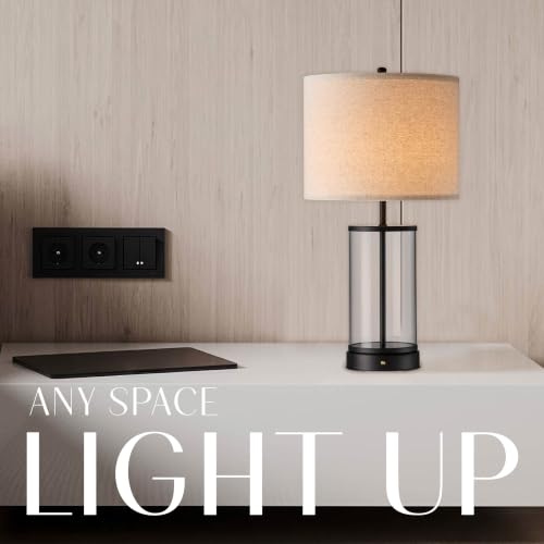 O’Bright Luma - Battery Powered Table Lamp (Black, 24-inch) - color: Black, size: 24-inch