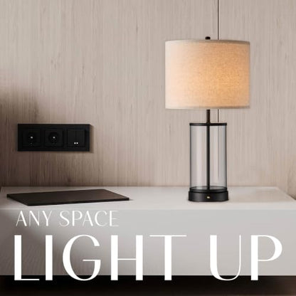 O’Bright Luma - Battery Powered Table Lamp (Black, 24-inch) - color: Black, size: 24-inch