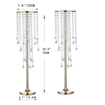 10pcs Flower Centerpieces Vase for Tables, Gold 29.5in Metal Flower Stand - color: Gold, size: 10×L