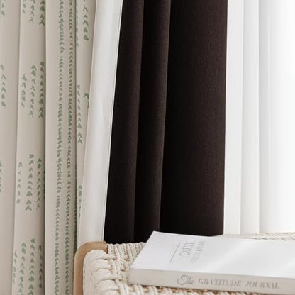 100% Blackout Green Boho Curtains, 96 Inches, 2 Panels for Bedroom - color: Green, size: 52"W x 96"L (Pack of 2)
