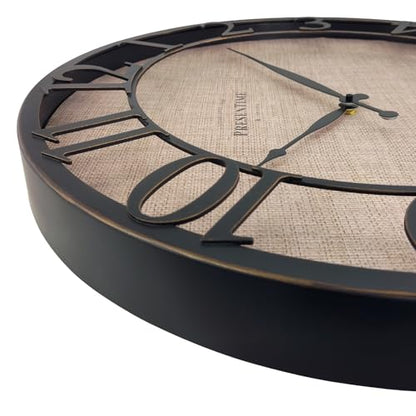 Presentime 21" Farmhouse Series Wall Clock - color: Oil Rubbed Antique Bronze, size: 21 inch