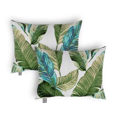 Sherry Kline Tropical Leaves Set of Two 13"X18" Pillows Filled with 100% Polyester - color: Green Glow, size: 13"X18", style: Boudoir Pillow