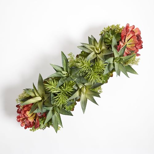 CG Hunter, Oblong Faux Succulent Arrangement, Grey, Home Decor - size: 27" Oblong Grey