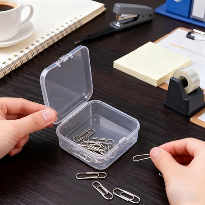 LJY 32 Clear Square Plastic Boxes, 2.5 x 2.5 x 0.8 in for Electronics - color: Transparent, size: Single Size (2.5 x 2.5 x 0.8 inch)