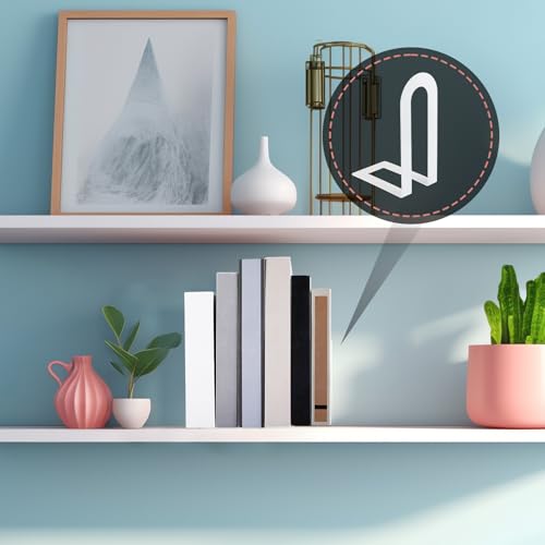 Chunful 6 Pcs White Metal BookEnds Shelves, 5.5 x 3.75 x 2.25 in - color: White, size: 5.5*3.75*2.25inch