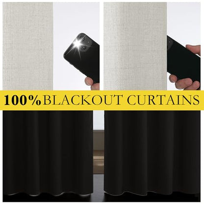 NICETOWN 100% Black Out Curtains 84 inch Long 2 Panels, Alabaster Gray - color: Alabaster Gray, size: 42"W x 84"L (Pack of 2)