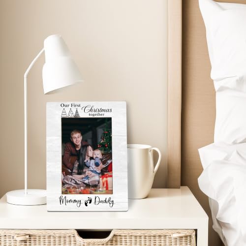 New Mom Dad Gifts Picture Frame, Christmas Baby Photo Frame 4x6 - color: christmas baby