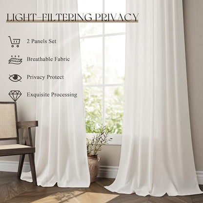 Jowels Natural Linen Grommet Curtains 24 Inch Long 2 Panels for Kitchen - color: Natural, size: 30"W x 24"L (Pack of 2)