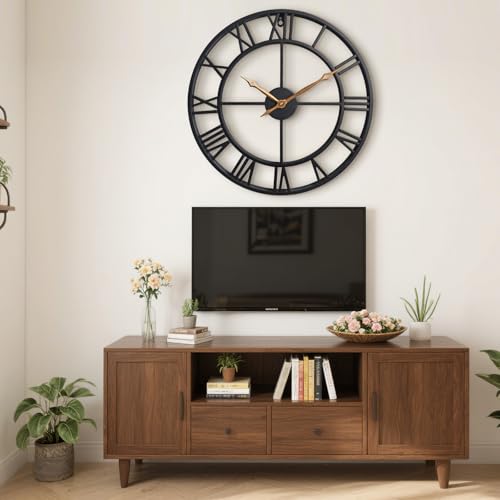 36 Inch Extra Giant Oversized Roman Numerals Large Wall Clocks - color: Black, size: 36 inch