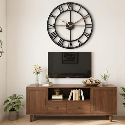 36 Inch Extra Giant Oversized Roman Numerals Large Wall Clocks - color: Black, size: 36 inch
