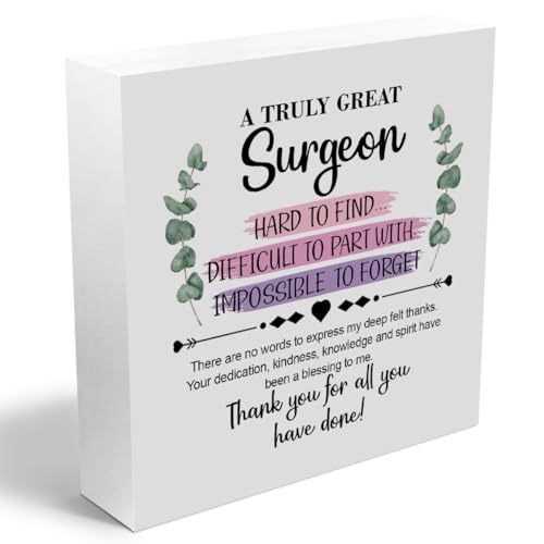 Surgeon Gifts Wooden Box Sign Wall Decor Wooden Plaque Sign Retirement Gift - color: Surgeon Gifts