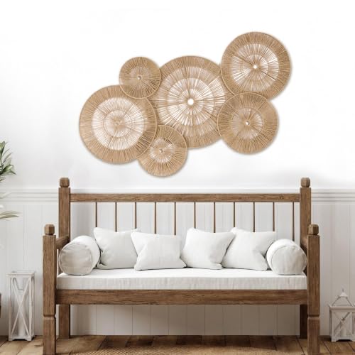 SOONOW Boho Wall Baskets Decor, 6 Pack (20", 17", 15", 13", 11", 9") - size: Extra Large