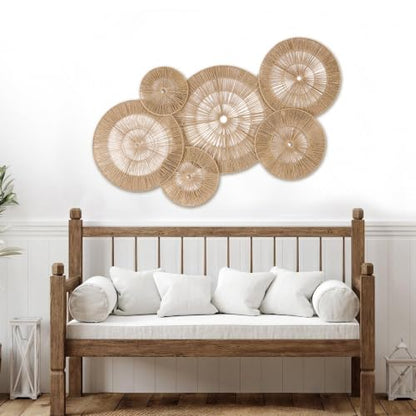 SOONOW Boho Wall Baskets Decor, 6 Pack (20", 17", 15", 13", 11", 9") - size: Extra Large