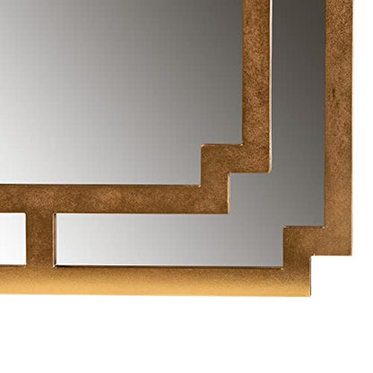 Baxton Studio Dayana Antique Gold Finished Wood Accent Wall Mirror