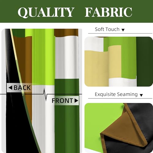 Tyrot Avocado Green Blackout Curtains for Bedroom Living Room 84 inch - color: Avocado Green, size: 52"W x 84"L (Pack of 2)