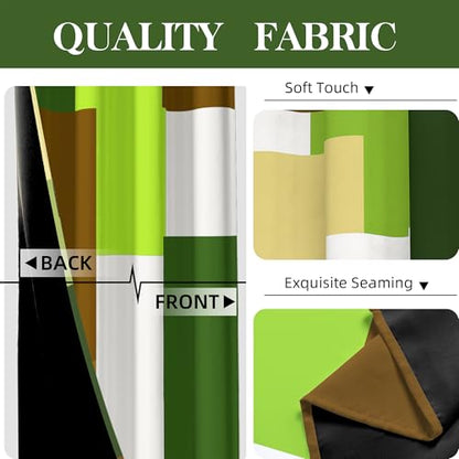 Tyrot Avocado Green Blackout Curtains for Bedroom Living Room 84 inch - color: Avocado Green, size: 52"W x 84"L (Pack of 2)