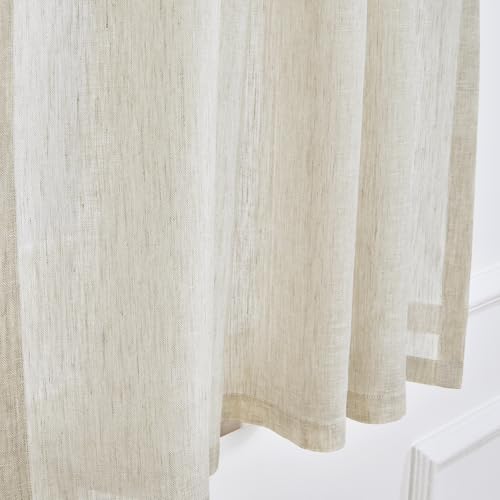 Solino Home 100% Pure Linen Soft Sheer Curtain Natural, 52 x 36 in, 1 Panel - color: Light Natural, size: 52"W x 36"L (1-Panel)