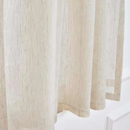 Solino Home 100% Pure Linen Soft Sheer Curtain Natural, 52 x 36 in, 1 Panel - color: Light Natural, size: 52"W x 36"L (1-Panel)