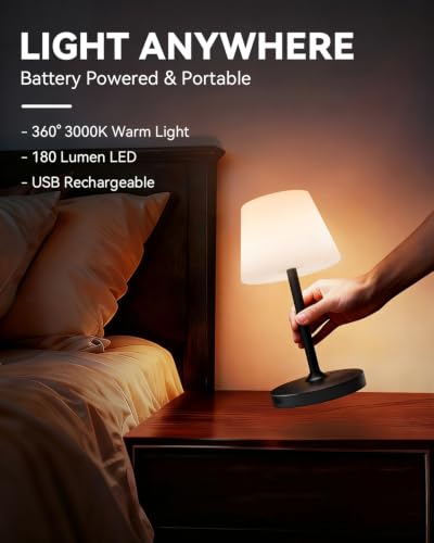 SAIWEYA Outdoor Waterproof Shower Lamp, 5200mAh Rechargeable Bathroom Lamp - color: Black, size: 5200mAh