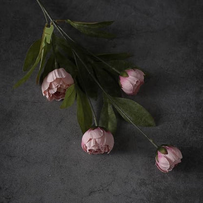 6 Pcs 27" Faux Silk Peony Artificial Flowers Stems for Vase (Blush Pink) - color: Blush Pink