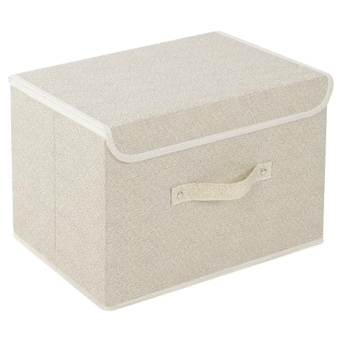 Storage Bins with Handles,Grey and Beige,15x9.8x9.8in,1 Pack - color: Beige/Gray, size: 15x9.8x9.8in(1-pack)