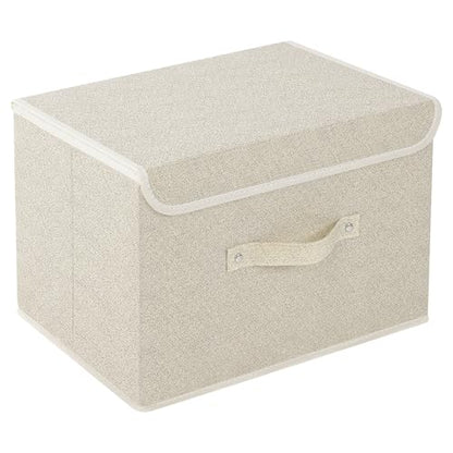 Storage Bins with Handles,Grey and Beige,15x9.8x9.8in,1 Pack - color: Beige/Gray, size: 15x9.8x9.8in(1-pack)
