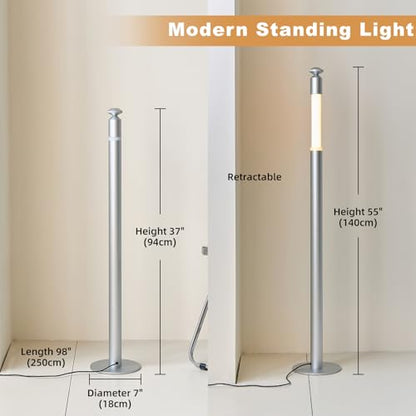 Modern LED Corner Floor Lamp, Slim Minimalist Floor Lamp