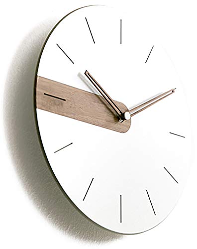 Stephanie Imports Modern Minimalist Exposed Wood Silent Wall Clock (Numberless) - color: Raw Wood (Numberless)