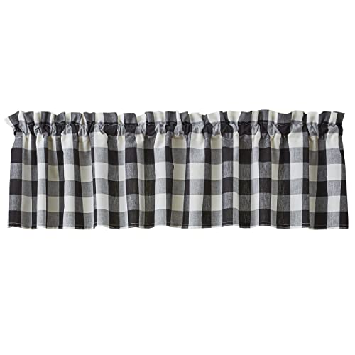 Park Designs Wicklow Black/Cream Check Valance 113-47BC - color: Black & Cream Valance