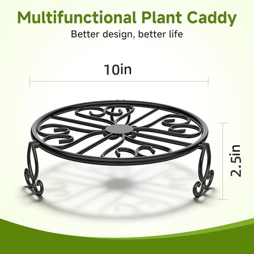 NSYOOMH 3-Pack Sturdy Plant Stand for Outdoor Indoor,Potted Plant Riser 10" - size: 3Pack-10Inch