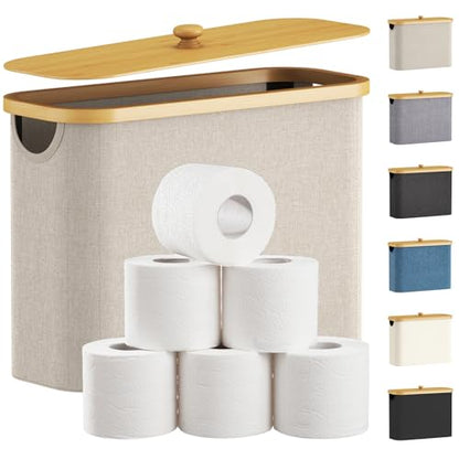 Lifewit Toilet Paper Storage Holder, Large Stand Basket, 23L, Beige - color: Beige, size: 23L