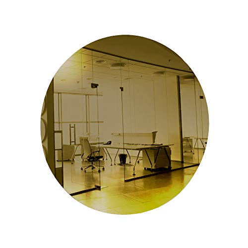 Marketing Holders Acrylic Mirror 9" Wide Round Gold .118" Thick No Adhesive Reflective Pieces Perfect for DIY Arts and Crafts School Projects Home or Office Decor Special Events - color: Gold, size: 9"L x 9"W