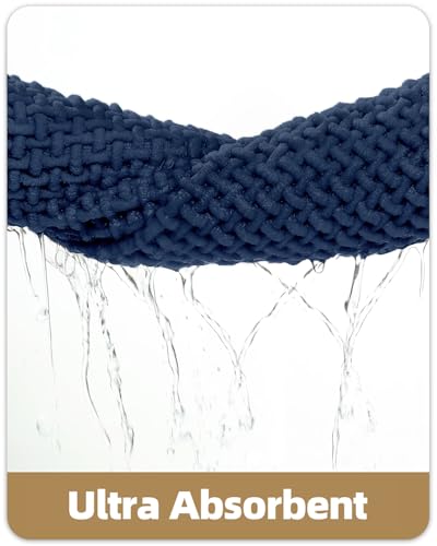 Color&Geometry Dark Blue 60x24 Waffle Bath Mat, Non Slip Bathroom Rug - color: Dark Blue, size: 24"x60"