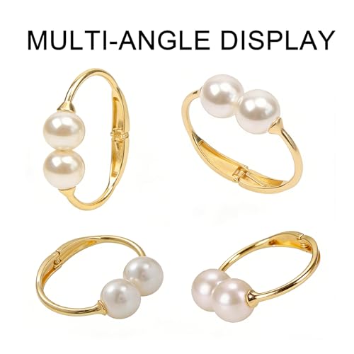 Curtain Tiebacks, Pearl Bracelet Decorative Curtain Tie Backs Wrist can be Worn 2Pcs Window Curtain Tieback for Home Office Decor Drapery Curtain holdbacks with Ties (Gold)