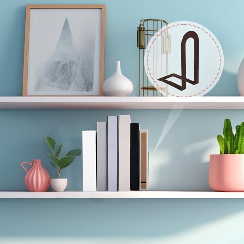 Chunful 12 Pcs Bronze Metal BookEnds Shelves, 7.5 x 5.75 x 3.5 in - color: Bronze, size: 7.5*5.75*3.5inch
