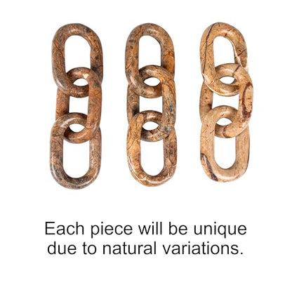 Bloomingville Decorative Marble Chain, Variegated Brown Tones - color: Brown