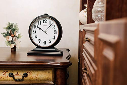 Table Clock-Modern Table Clock Silent-Non-Ticking 10-inch dial, Clear and Easy to Read, Used for Living Room, Bedroom Decoration