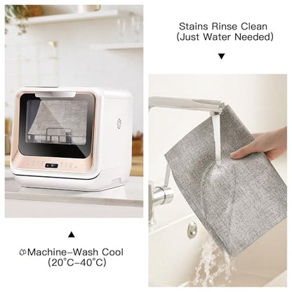DOLOPL Placemats Set of 4, Reversible Faux Leather Place Mats, Grey - color: Gray, size: Set of 4