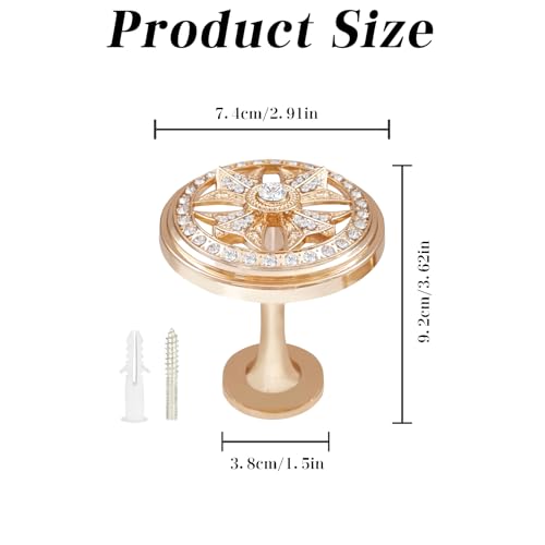 2Pcs Curtain Holdbacks, MfhdgXAvs Vintage Wall Mounted Tiebacks with Rhinestones - Zinc Alloy Drapery Hooks for Curtain Types,Living Room, Bedroom, Kitchen, Dining Room Boho Decor (Rose Gold) - color: Rose Gold