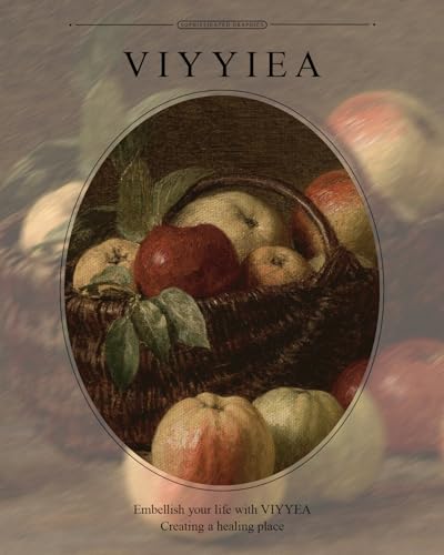VIYYIEA Gold Framed Apple Still Life Wall Art Canvas Painting, 13×16 Inch - color: Apple Still Life, size: 16"L x 13"W