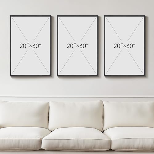 Large 3D Textured Framed Neutral Abstract Wall Art Set, 3 Piece, 20x30 In - color: Brown White, size: 20"w X 30"h X 3pcs