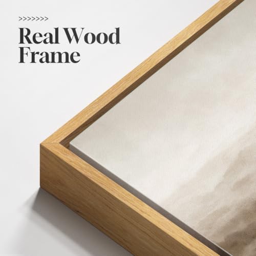 Large Framed Neutral Beige Brown Abstract Wall Art for Living Room 60x30 In - color: Beige & Brown B, size: 60"L x 30"W