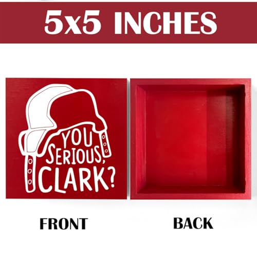 Clark Griswold Christmas Vacation Movie Decor - Xmas Sign 5 x 5 Inch - color: Serous